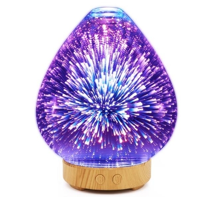 Electric Ultrasonic 3D Glass Diffuser Essential Oil Cool Mist Humidifier Fragrance